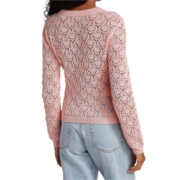 NWT Rachel Comey Bassi‎ Top - pink lace knit , Size S - Picture 2 of 13